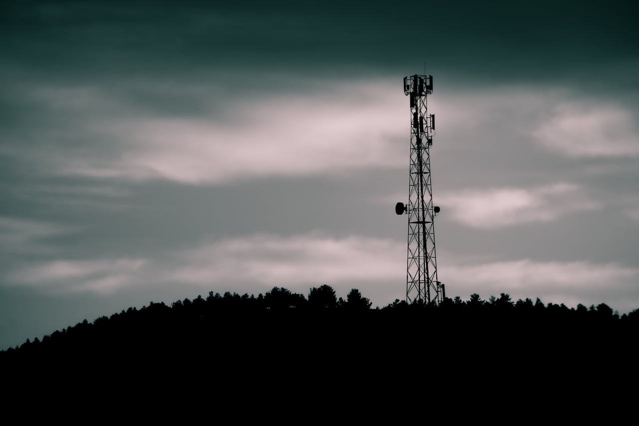Silhouette Of Telecommunications Tower Under Night Sky 4249270