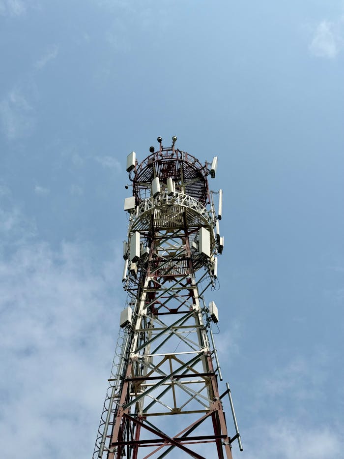 telecommunications-tower-against-clear-blue-sky-36667840